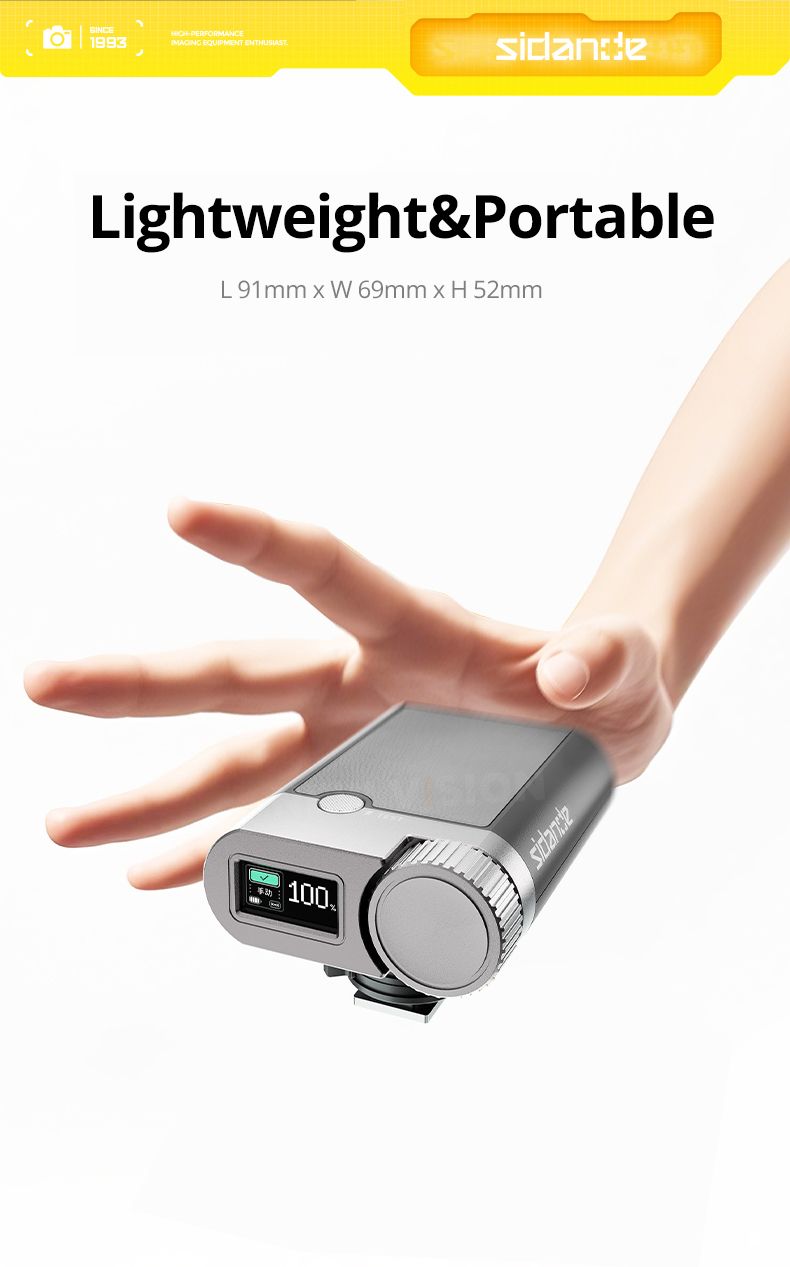 SIDANDE S01 Draagbare G16 Hoge Helderheid 10W Snel Opladen 2000mAh Lange Batterijduur Universele Camera Flitser_voghion.com