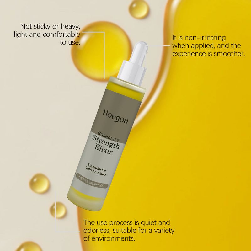 Siero al rosmarino Hoegoa, rinfrescante, idratante, nutriente, per capelli lisci e lucenti, cura quotidiana_voghion.com