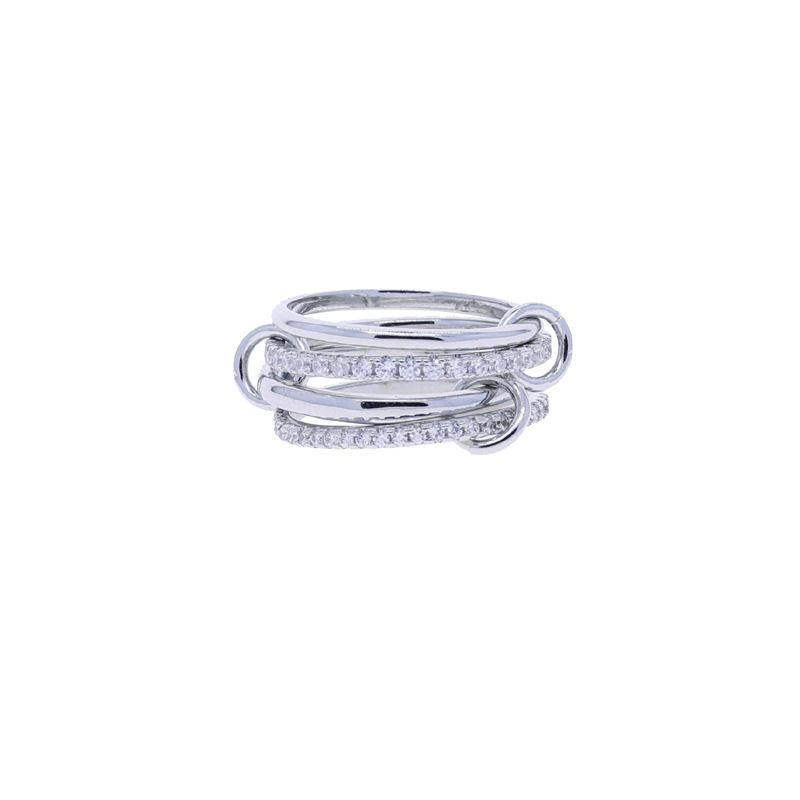 New Multi-Piece Set Stacked Zircon High-Quality Versatile Creative Women's Rings_voghion.com