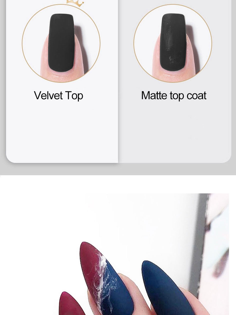 Arte Clavo Matte Velvet Top Coat UV Gel Soak Off 10ml Lack Semi-permanent Nagellack Seal Gel Polish Nagelkonst Dekorationer Verktyg_voghion.com