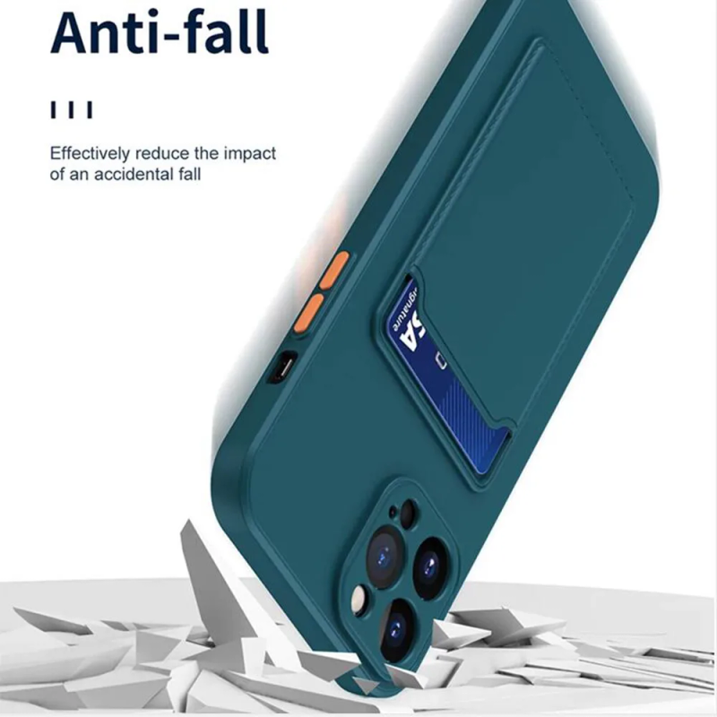 Luksusa karšu slota somas turētāja tālruņa futrālis iPhone 15 14 13 12 11 Pro Max 13Mini 15Plus XS XR XSMAX 7 8 6 Plus SE2022 TPU maka mīksts triecienizturīgs vāciņš_voghion.com