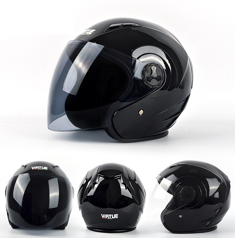 Capacete de veículo elétrico masculino e feminino verão meia capa meio capacete quatro estações quente respirável capacete de segurança_voghion.com