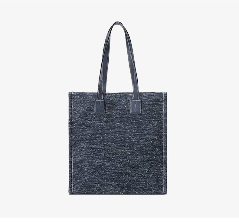 Bally Kadın Lacivert Kumaş Tote Omuz Çantası6301613_voghion.com