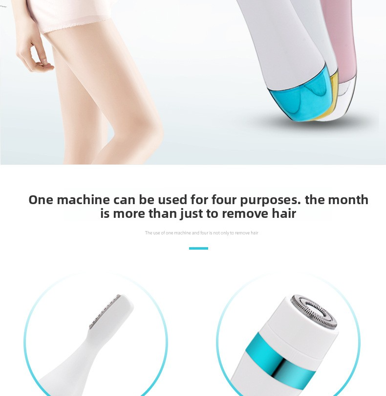 4-in-1 Elektrischer Haarschneider für Augenbrauen, Nase und Körper – Schmerzfreies Gesichtspflegeset für Frauen und Männer_voghion.com