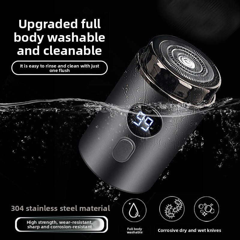Rotationsrasierer mit 5 Klingen für Männer, wiederaufladbar über USB, mit LED-Anzeige und abnehmbaren, waschbaren Scherköpfen, 120 Min. Laufzeit, 36 dB, ultraleise_voghion.com