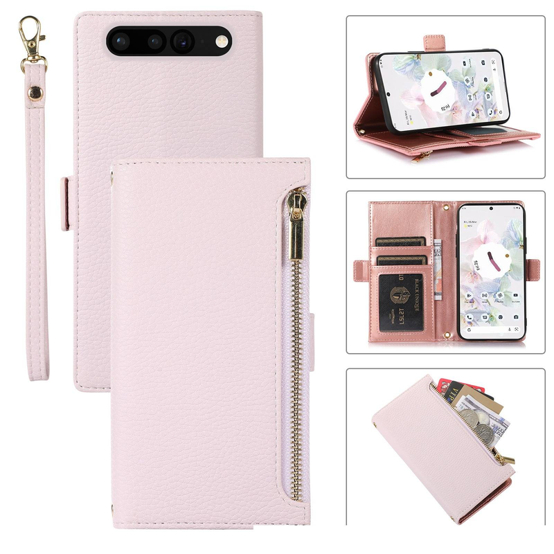 Premium Flip Leather Case For Google Pixel 6/6a/7/7a/7 Pro/8/8 Pro With Card Slots & Stand Function - Soft TPU Inner Shell & Stylish PU Exterior_voghion.com