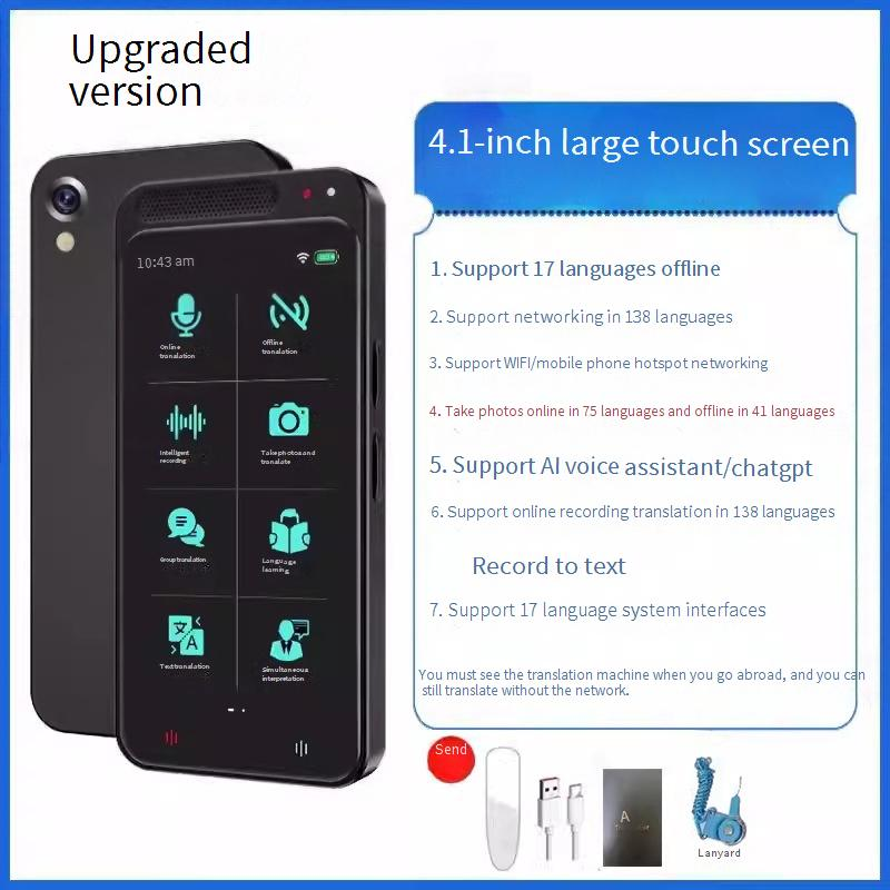 Portable Multilingual Translator Device - Offline Translation For 8+ Languages, Smart Language Learning, Travel Companion_voghion.com