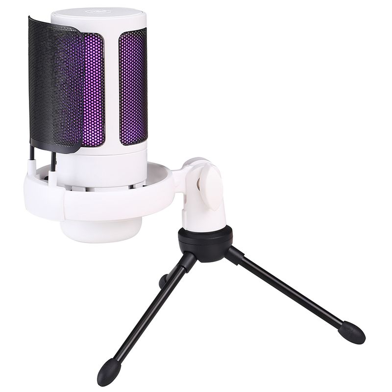 USB Condenser Gaming for PC PS4 Phone with Touch Mute Singing Noise Reduction RGB Lighting Capacitor Microphone Set_voghion.com