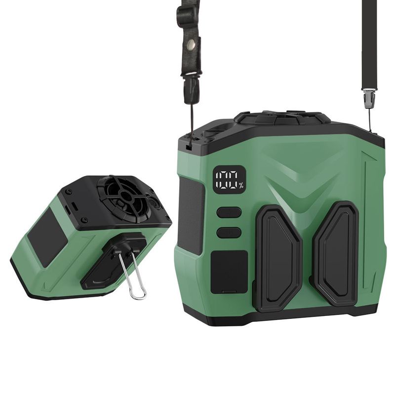 Ventilator nou pentru talie, cu încărcare USB, turbină, vânt puternic, ventilator portabil pentru exterior, ventilator pentru șantier de construcții_voghion.com