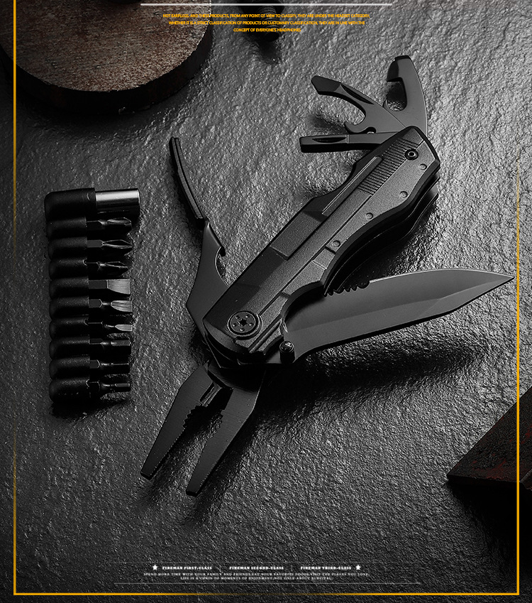 Pince coupante multifonctionnelle transfrontalière Pince à gadgets combinée EDC Pince à vis Pince multifonctionnelle pliante extérieure_voghion.com