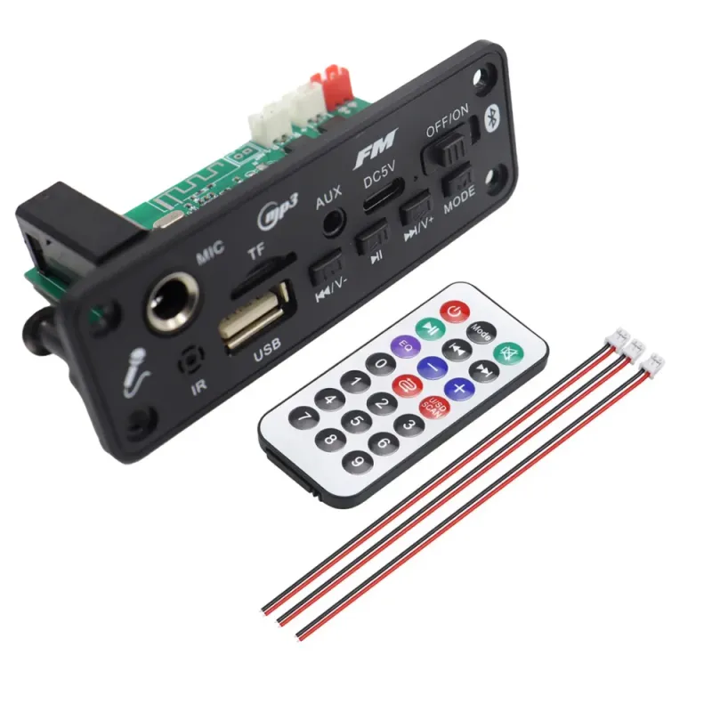 5V DC Wireless Bluetooth DIY MP3 Decoder Board 6W 10W Amplifier Handsfree Music Player Car FM Radio Module TF USB 3.5mm_voghion.com