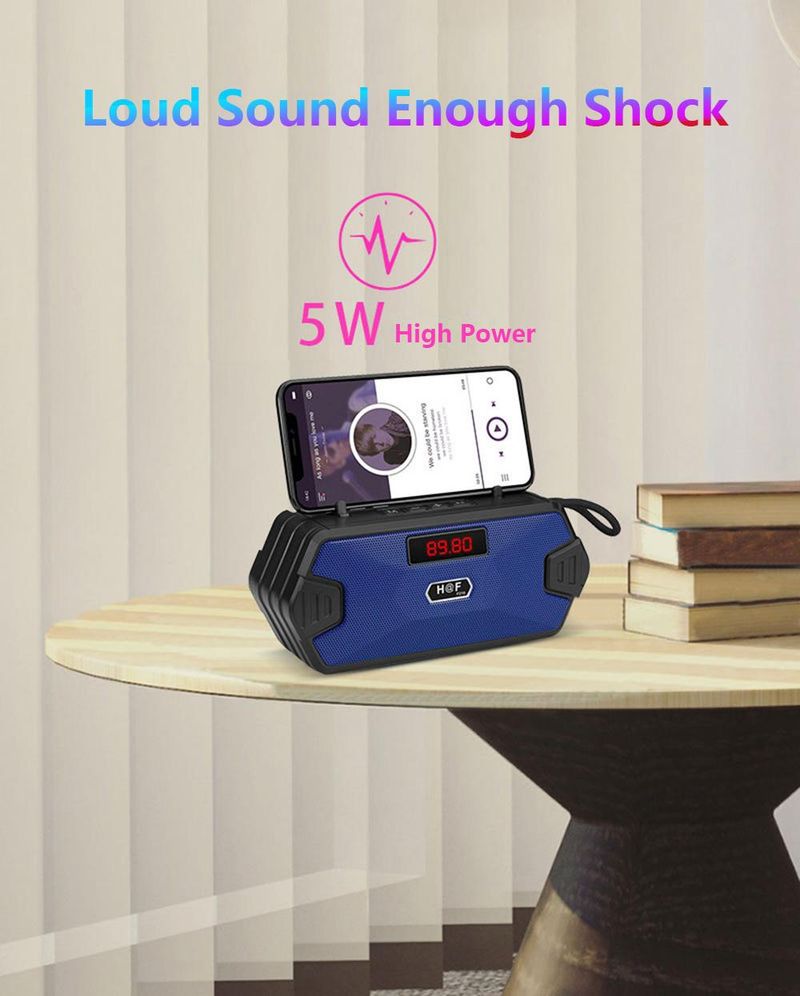 HF-F216 Alto-falante Bluetooth portátil sem fio Coluna de graves Alto-falantes USB externos com rádio FM AUX TF MP3 Subwoofer Alto-falante_voghion.com