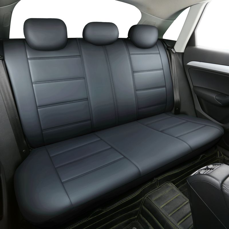 Luxe kunstleer autostoelhoes van PU, universele maat, complete set, airbagcompatibel, past op de meeste auto's_voghion.com