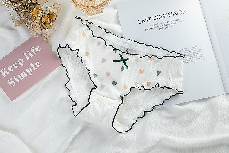 Intimo Mutandine stampate in cotone da donna. Slip femminili elasticizzati a vita media da donna_voghion.com