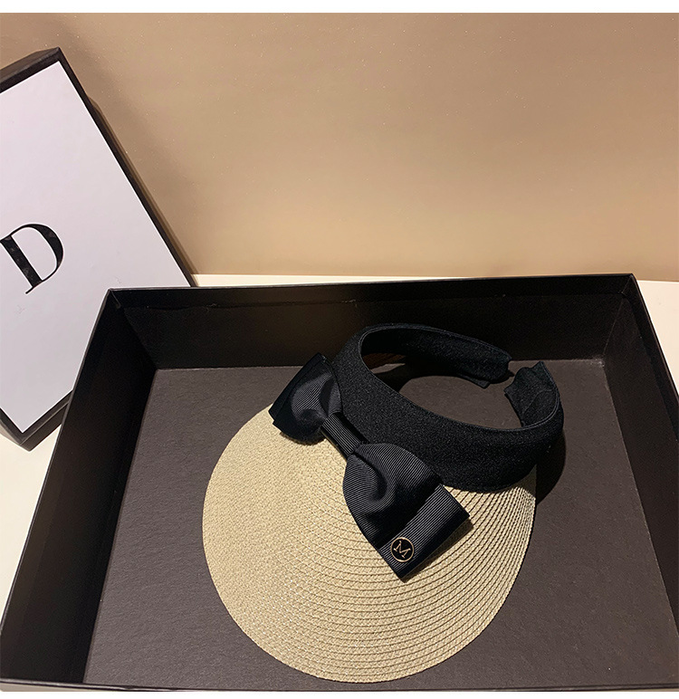 Versatile UV and protection tool empty straw women's beach Korean version hat, no top sun hat_voghion.com