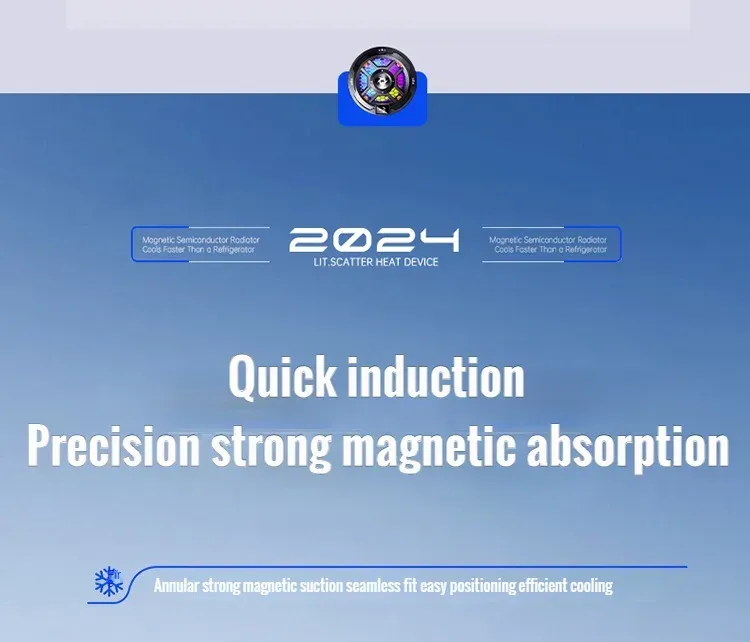 2024 NEU SL18 Handy Magnetisch/Back-Clip 2 in 1 Halbleiterkühler mit RGB-Licht für IOS Android PUBG LOL_voghion.com