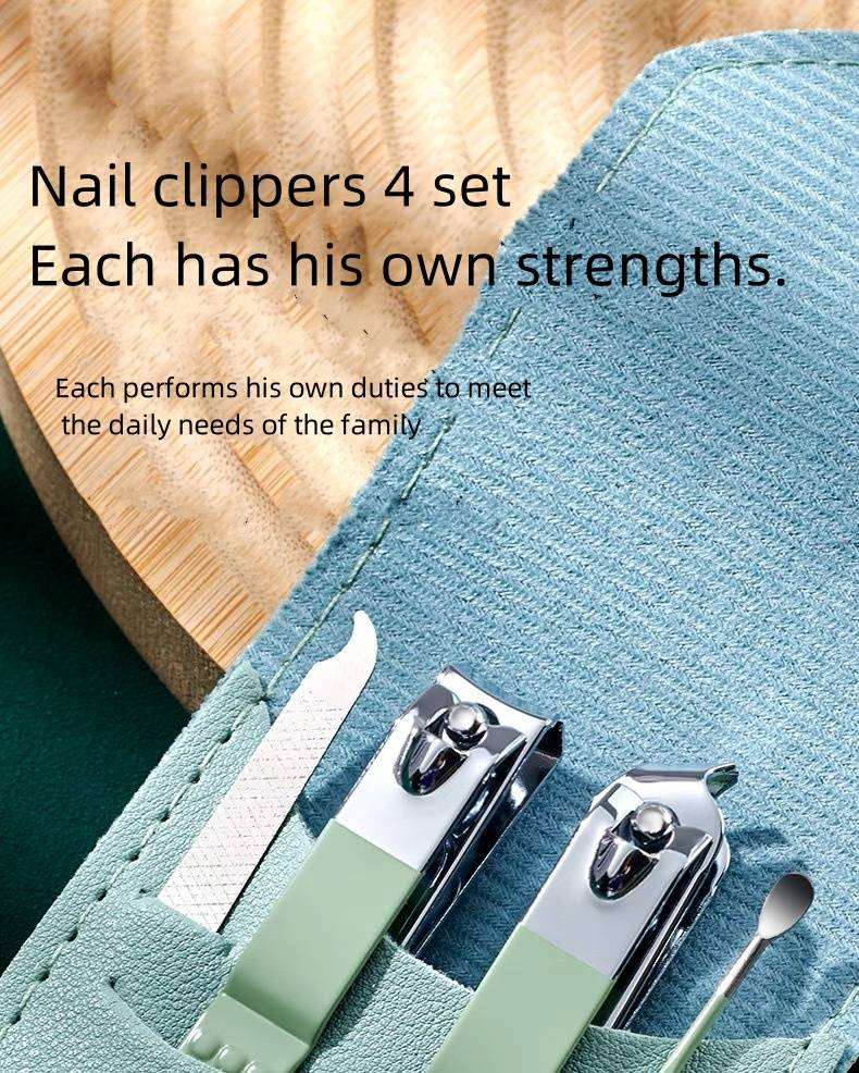 Haushalts-Nagelschneider aus Edelstol Tragbar Maniküre-Ouer, Nagelfeil, Diagonal-Nagelschneider Maniküre-Set_voghion.com