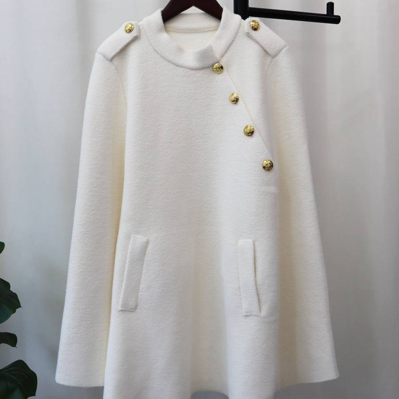 Damenbekleidung: Gestrickter Doubleface-Wollmantel_voghion.com