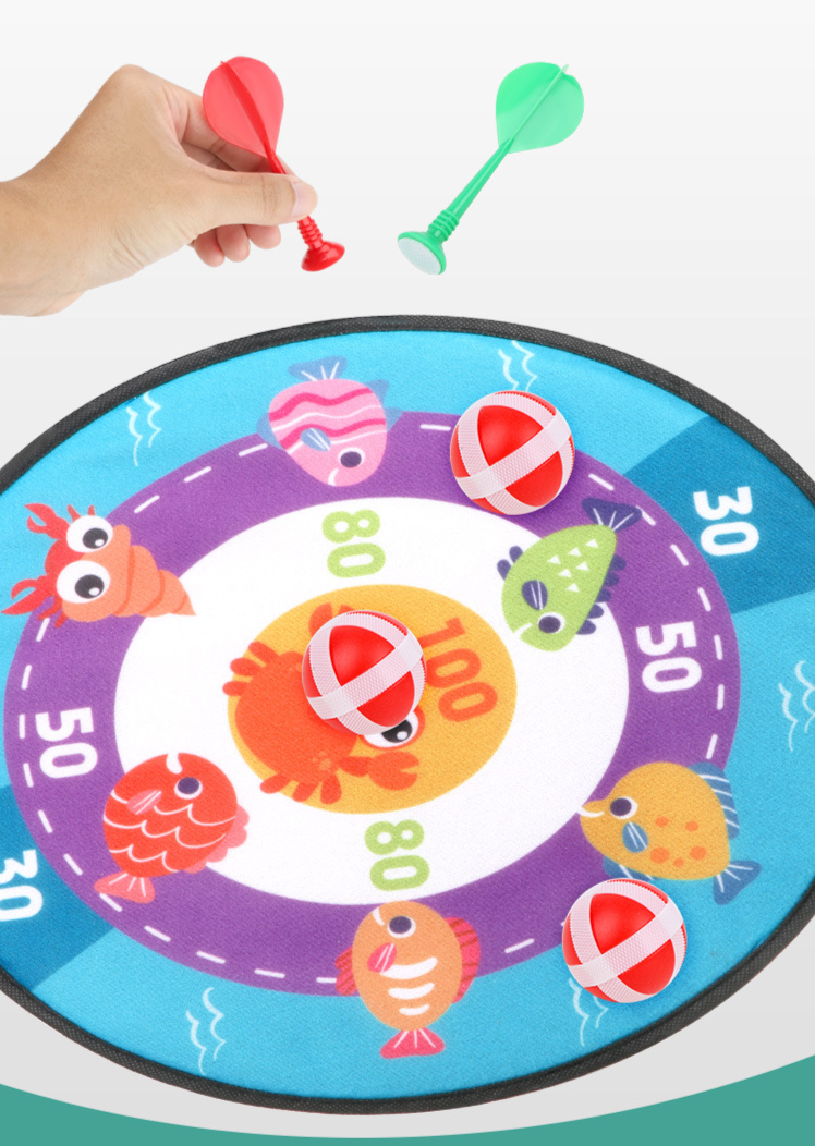 Børnefest Sticky Ball dartskivesæt Sticky ball mål kastedartskive Udendørs spil børnelegetøj_voghion.com