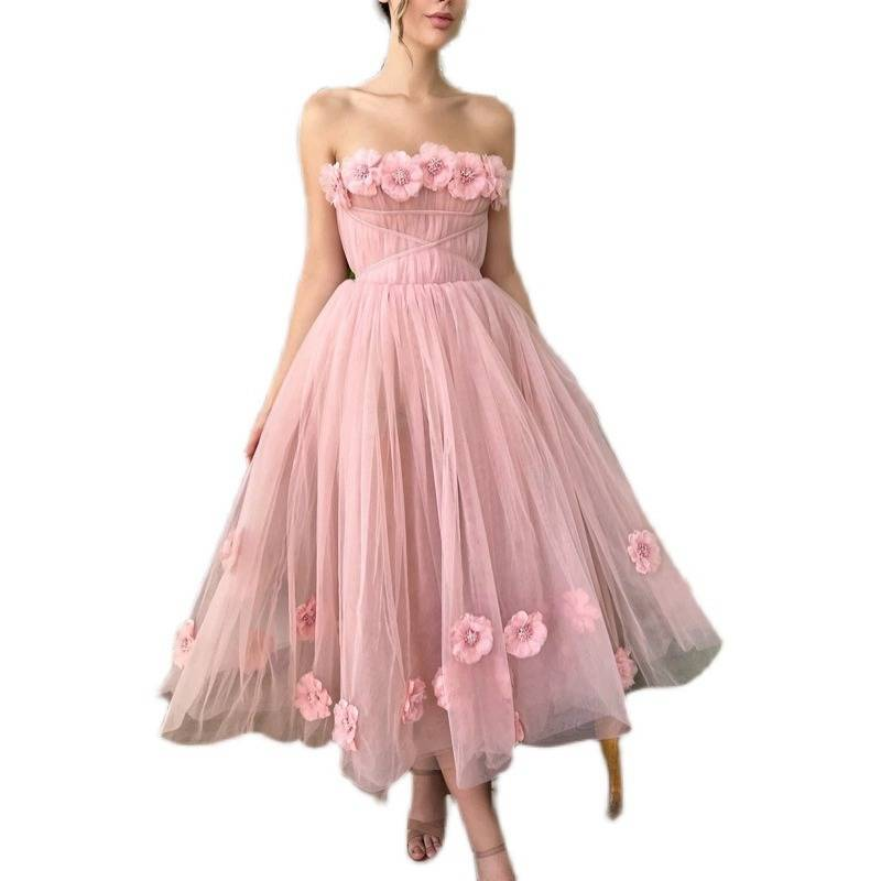 Rochie de seară sexy fără mâneci pentru femei, rochie de seară subțire cu bretele, talie înaltă, rochie de seară pentru gazdă_voghion.com