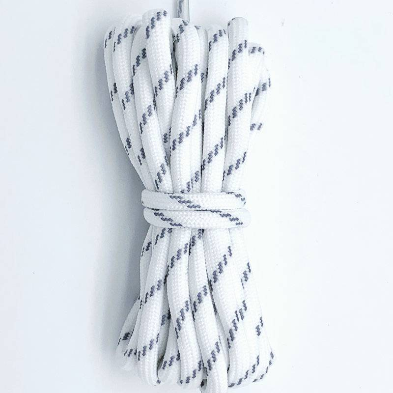 Lacci per scarpe rotondi riflettenti spessi obliqui a pois, produttori di lacci per scarpe, diametro spot 5 mm, corda di cotone colorata, corda intrecciata per pantaloni_voghion.com