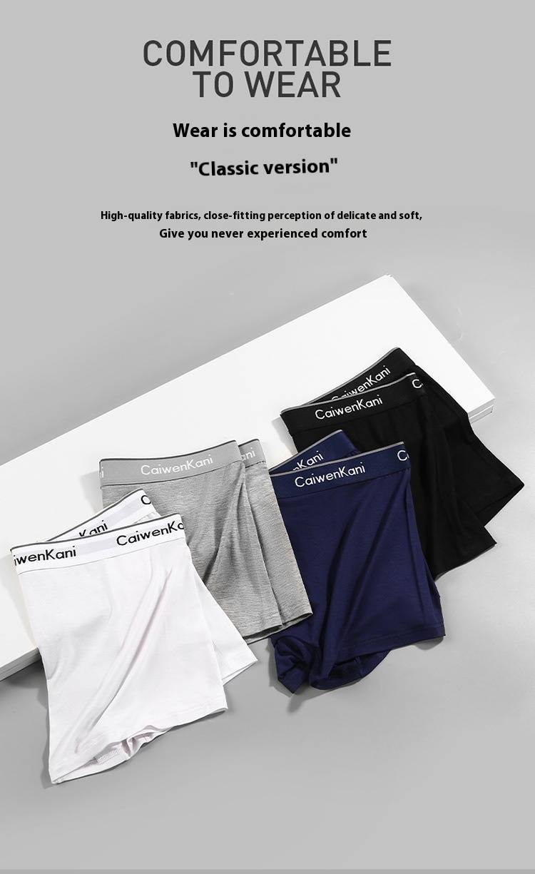 Men's Underwear Boxer Briefs Breathable Cotton Modal Four Corner Cɼckν Thin Shorts Pants Gift Box_voghion.com