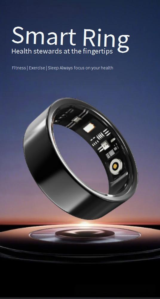 Ringe R02D Smart Ring Herzfrequenz Blut Sauerstoff Gesundheit Sport Paare Schlaf Überwachung SmartRing_voghion.com