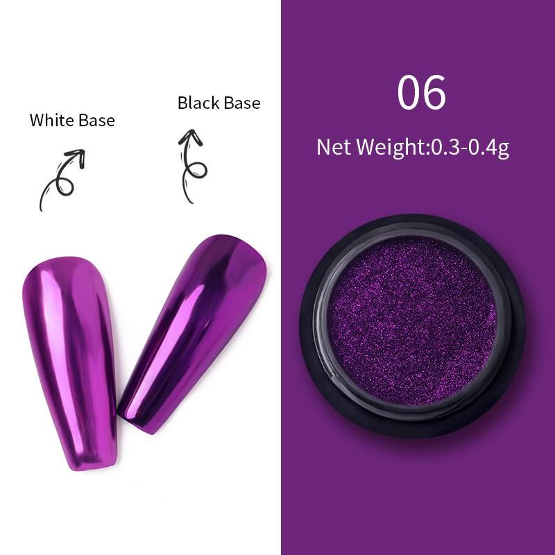 Sets & Kits Nagelprodukte Magic Mirror Powder Aurora Mirror Powder Galvanisierter Metallspiegeleffekt Nagelglitzerpulver_voghion.com