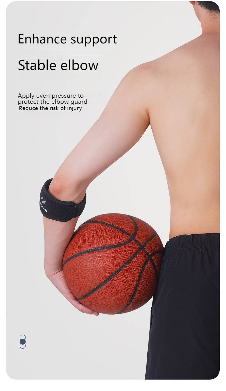 Compression Elbow Sleeve – Adjustable Support For Tennis, Badminton & Basketball – Breathable & Anti-Slip Design (Single Piece, Black)_voghion.com