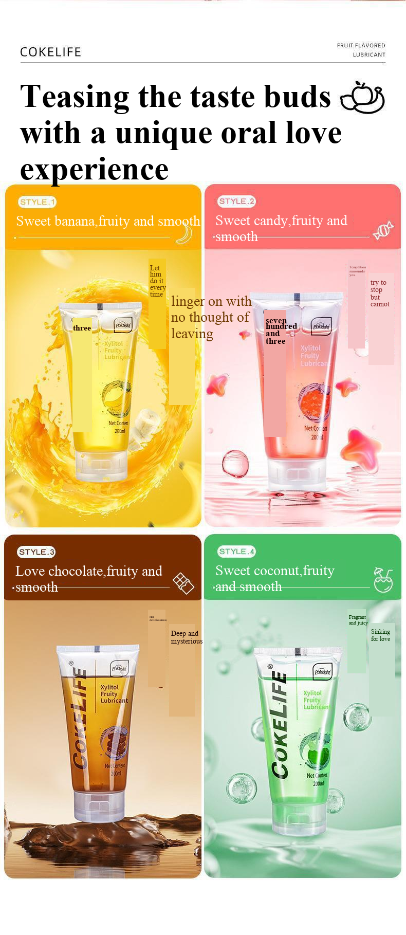 COKELIFE Cola Life Fruité Lubrifiant Humain Soluble dans l'Eau Couple Parties Intimes Produits Sexuels pour Adultes_voghion.com