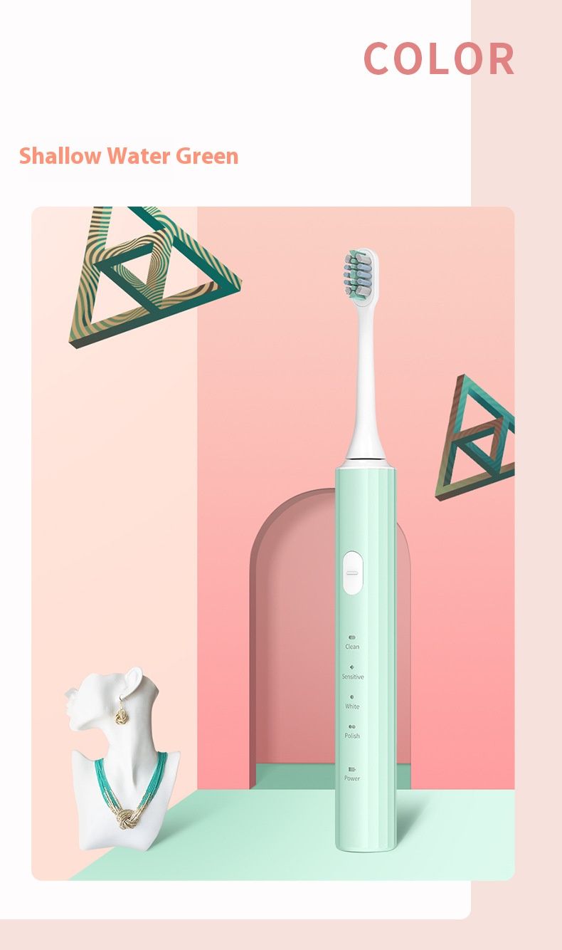 Spazzolino elettrico sonico – 4 modalità, motore a levitazione magnetica, 40.000 giri/min, rivestimento UV (bianco/rosa/menta)_voghion.com
