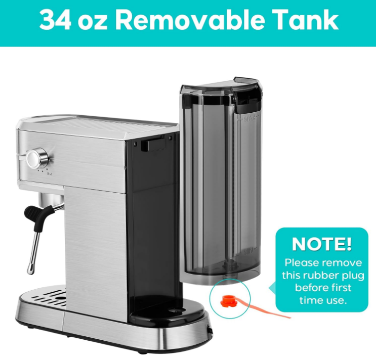 PSH11-SR 1450W Kaffeevollautomat (Kapsel + Kaffeepulver + Milchschaum) 19 Bar Extraktion Mokka 3-in-1 Halber Espresso 1 Tasse / 2 Tassen_voghion.com