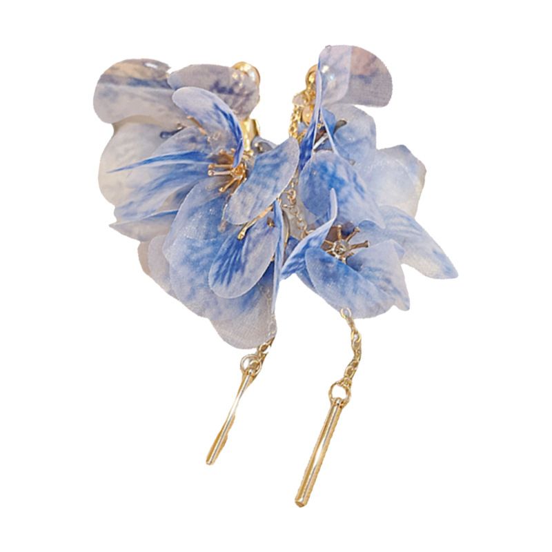Orecchino con fiore d'ago d'argento, fata coreana, centro commerciale coreano, stile vacanza, temperamento dolce di nicchia_voghion.com