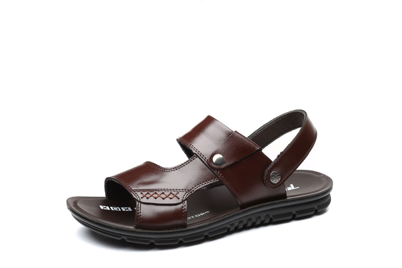 Genuine Leather 2025 Summer New Breathable Beach Soft Bottom Casual Slippers Men's Shoes_voghion.com
