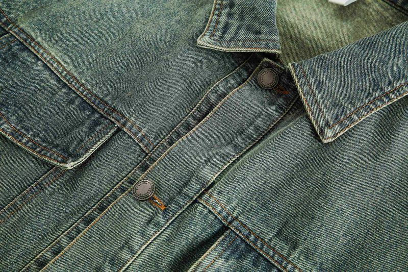 Eon Modish 2025 Autunno Stile Americano Semplice Giacca in Denim Larga_voghion.com