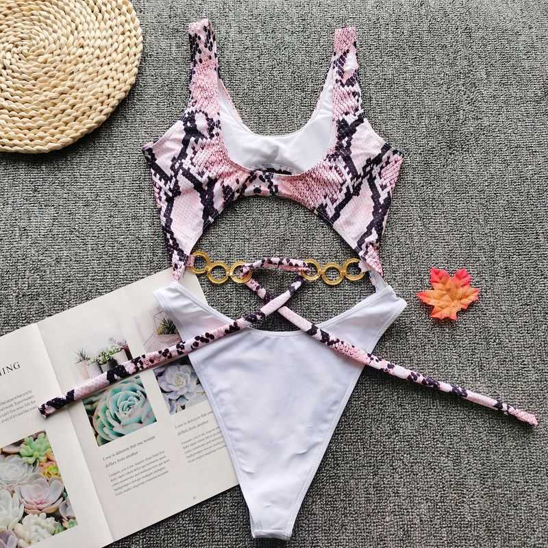 Sexy Bikini Set With Metal Rings & Bow Details – High Elastic Nylon Swimsuit, Padded Triangle Top & Brazilian Bottom For Beach, Pool, Vacation_voghion.com