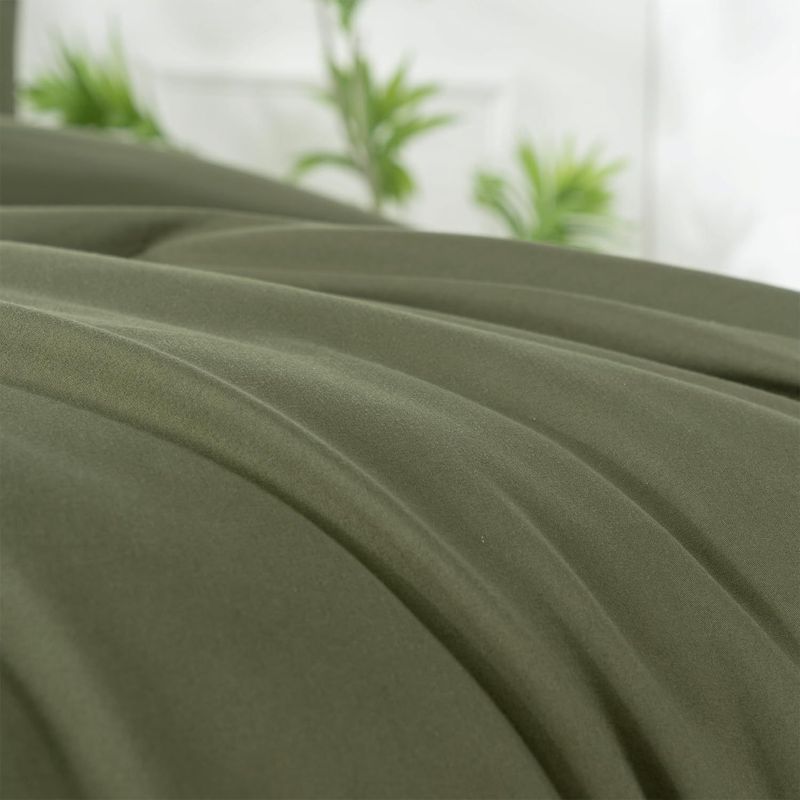 Militair Groen Beddengoedset - Zachte Polyester Gewatteerde Dekbedovertrek met Dekbedovertrek en Kussenslopen - Zachte & Gezellige Huistextiel_voghion.com
