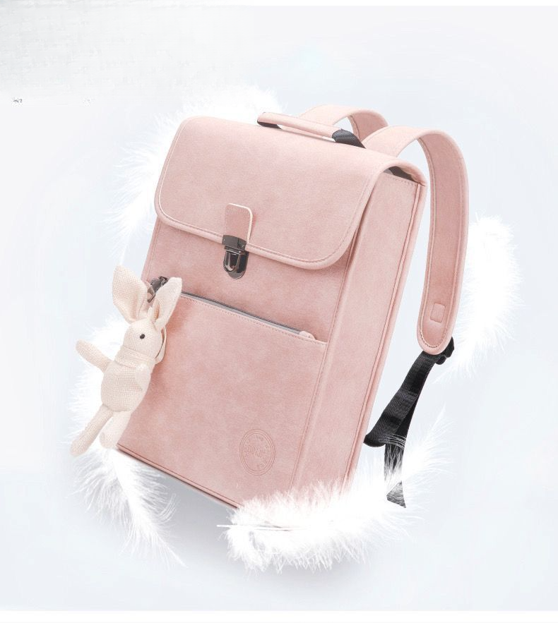 Minimalistische Computertasche, koreanische Version für College-Studenten, lässiger Laptop-Rucksack für Frauen, tragbar, neuer Zoll 16_voghion.com