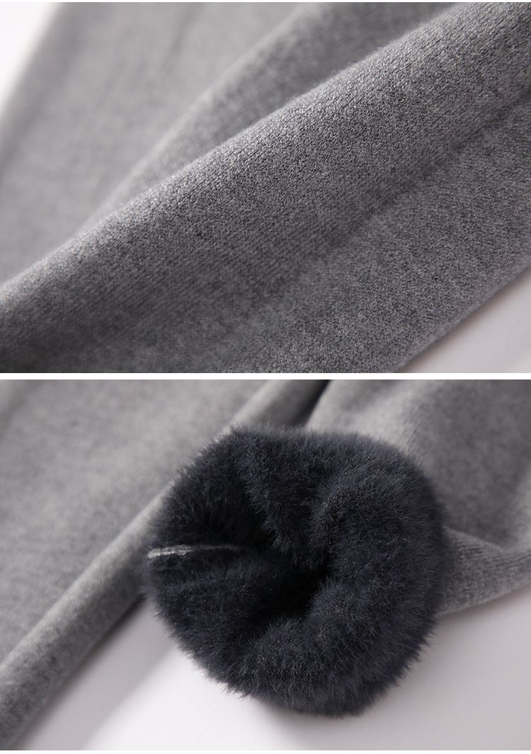 Leggings in pile di velluto taglie forti da donna, termici, invernali, a vita alta, elasticizzati, aderenti, foderati in pile_voghion.com