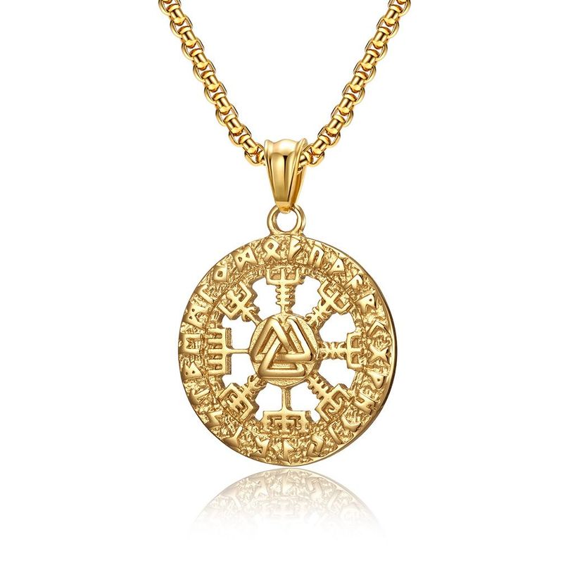 Ciondolo runico sovrapposto a triangolo personalizzato da uomo, vichingo nordico, accessori come lettera circolare in nylon_voghion.com