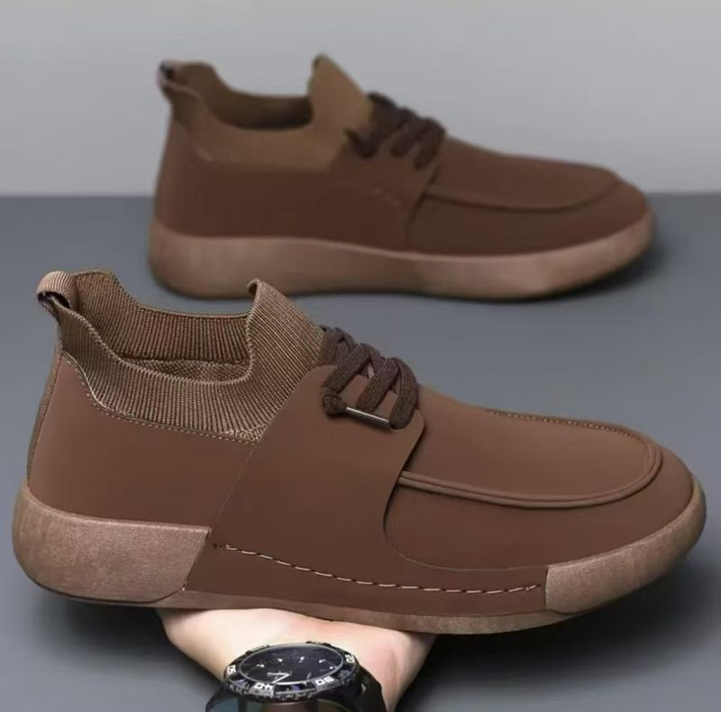 Euro Step Spring And Autumn New Casual Shoes Men's Versatile Breathable Sneakers Soft Sole Comfortable Slip-On Loafers_voghion.com