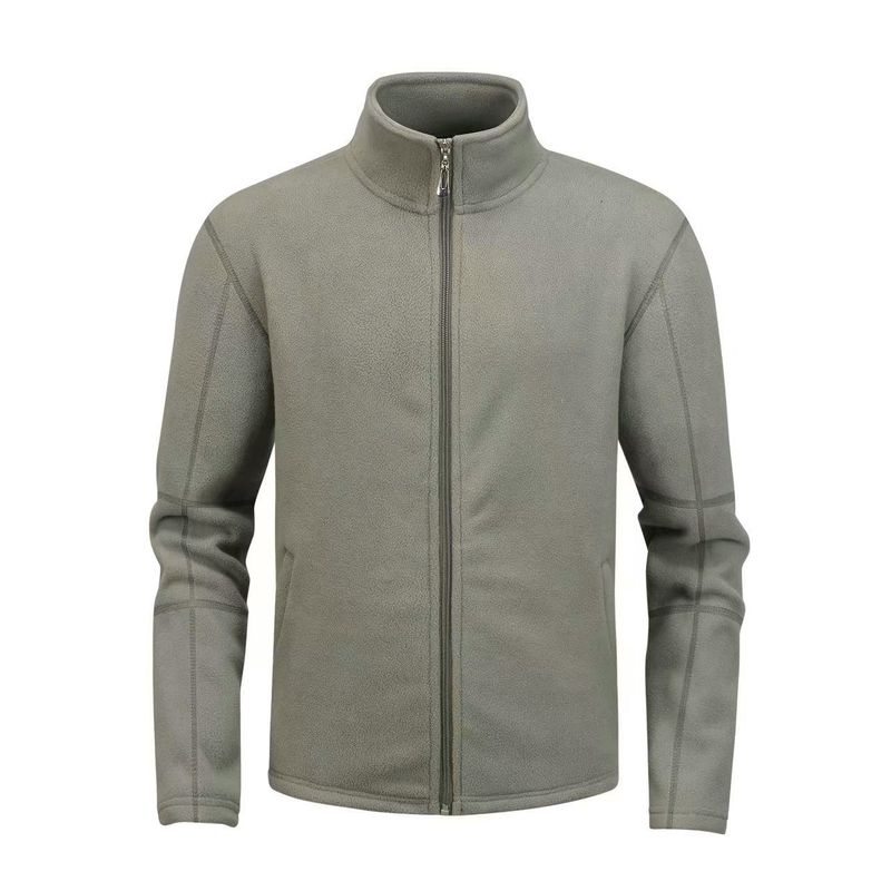Polar double-sided comfortable fleece stand up collar jacket, half zipper cardigan, long sleeved trendy versatile 450g_voghion.com