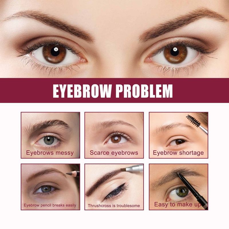 EELHOE Multi-functional Eyebrow Brush Set For Filling, Shaping, And Coloring Smooth Eyebrows Makeup Kit_voghion.com