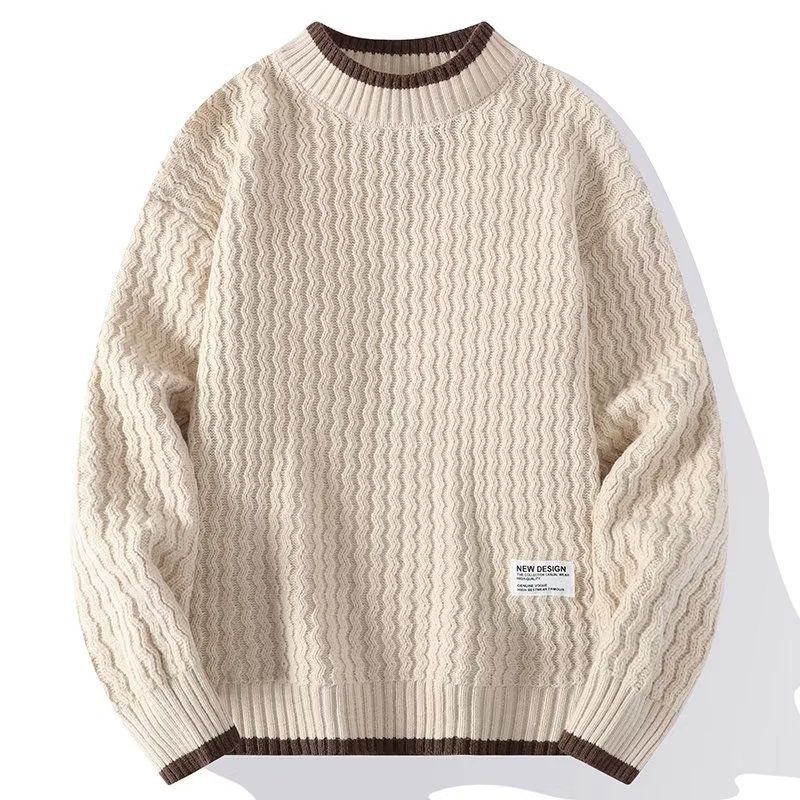 Maglione versatile e alla moda da uomo, modello autunno inverno 2025, in maglia larga e comoda_voghion.com
