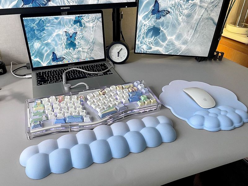CybJoy Puff Cloud Guard Toetsenbord Handondersteuning Muis Pols Pad_voghion.com