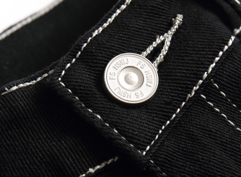 Kids’ Clothing Motorcycle Boy Black Stretch Straight Jeans_voghion.com