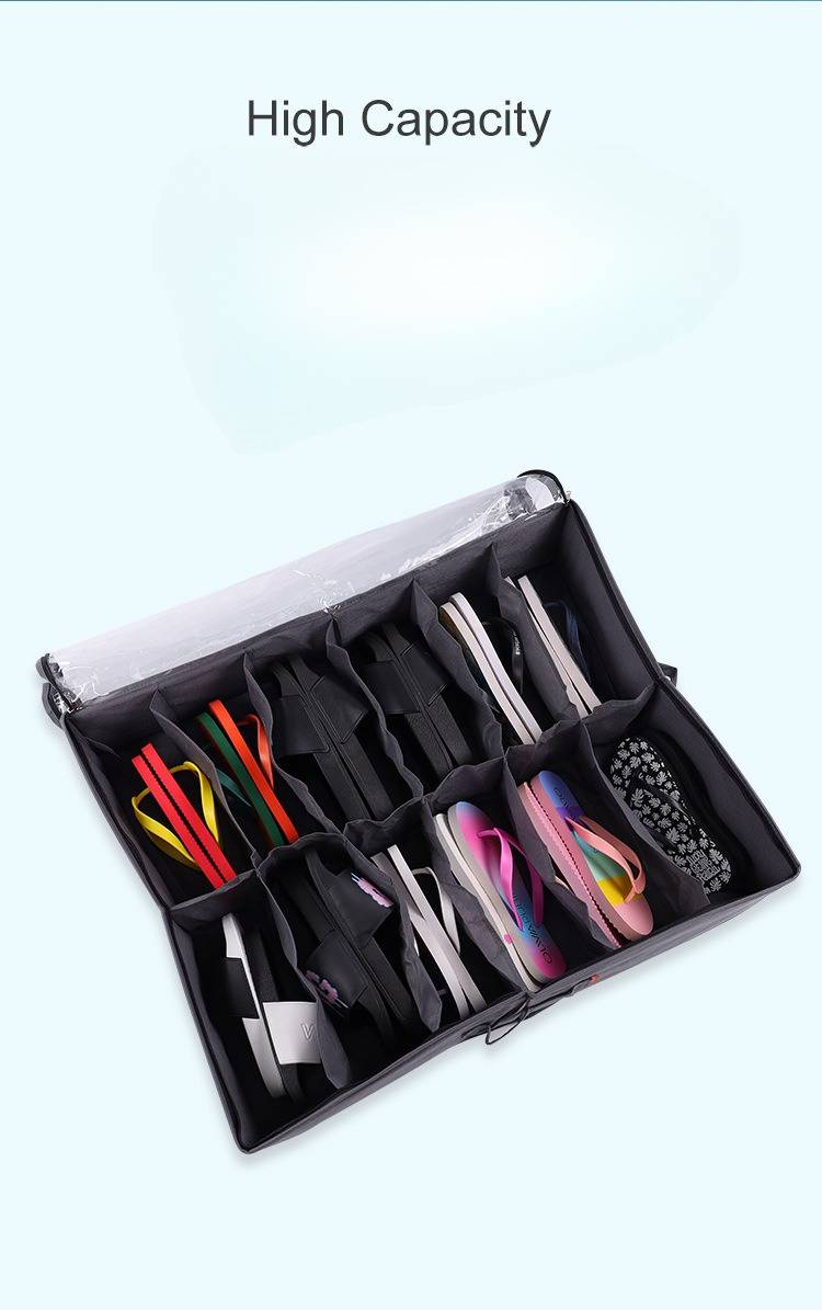Schuhregale & Organizer Cube Style Durchsichtige Abdeckung Aufbewahrungstasche Faltbare Kleidung und Schuhe Box Staub- und Feuchtigkeitsschutz_voghion.com