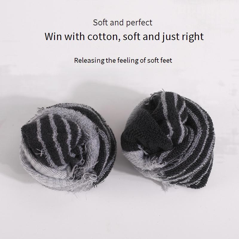 Chaussettes pour femmes Two Wolves, nouvelles chaussettes épaisses en serviette, chaussettes courtes, chaussettes bateau, absorbantes de la transpiration, respirantes, chaussettes de sport noires et blanches grises_voghion.com
