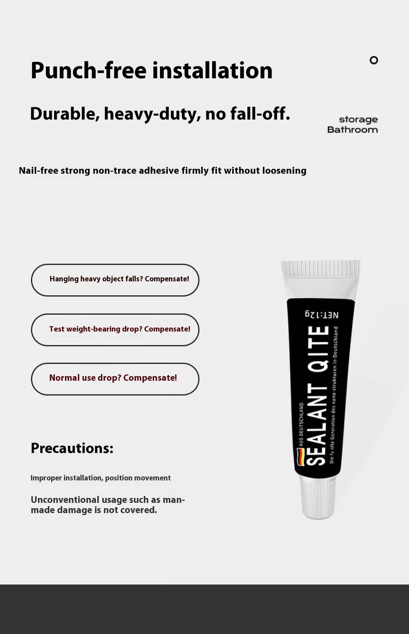 Mensola da parete sottile – Scaffale salvaspazio in alluminio per cucina e bagno (canna di fucile/nero/bianco, 30/40/50/60 cm, adesivo senza foratura)_voghion.com