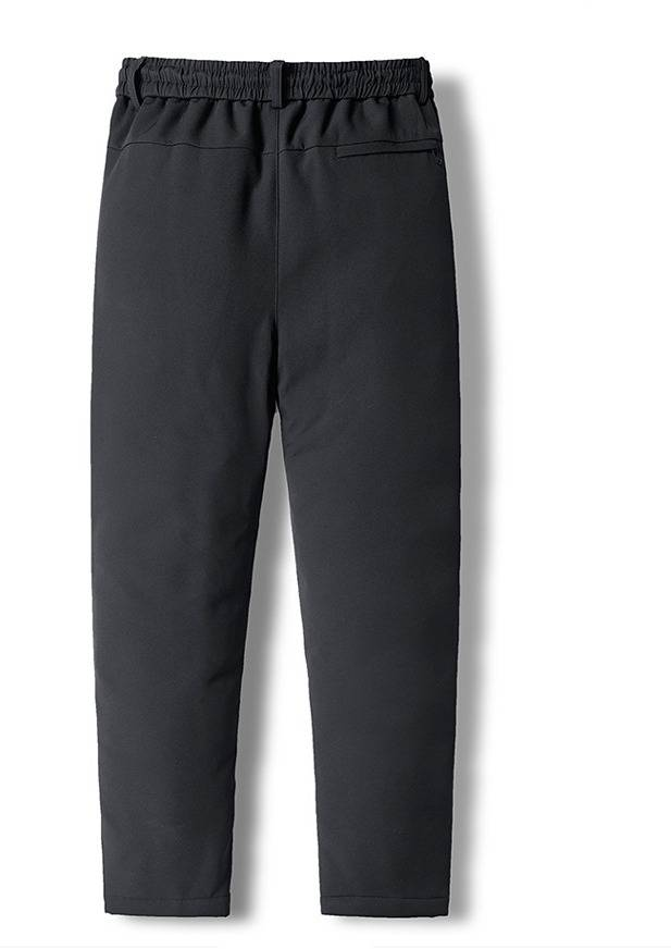 Men's Insulated Down Pants – Thickened Winter Snow Pants For Skiing, Hiking & Outdoor Adventures (L-8XL, Black, Water-Resistant & Windproof)_voghion.com